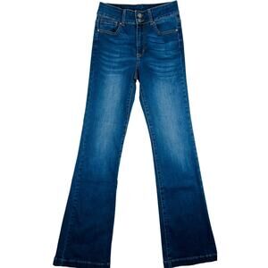 Grace & Lace Womens Jeans Size 8 Blue Stretch Flare Bootcut High Rise